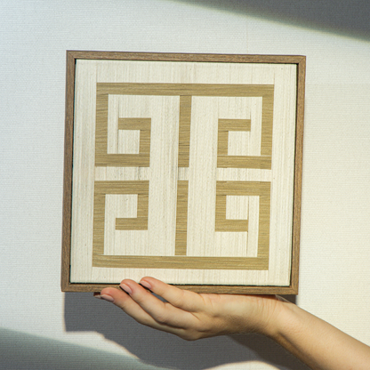 Quadro Gio Ráfia Off-White